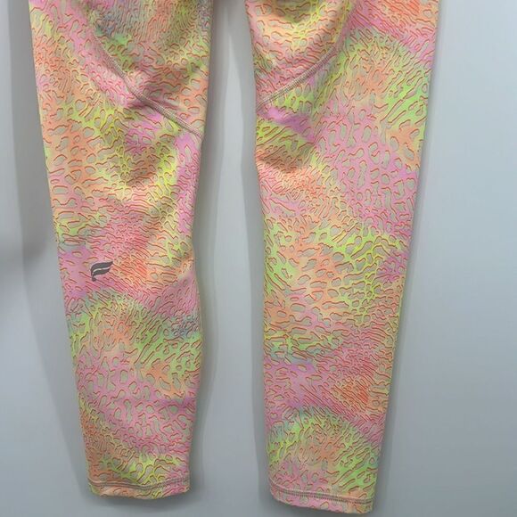 Fabletics powerhold XS multi color leggings pink orange lime - Picture 3 of 5